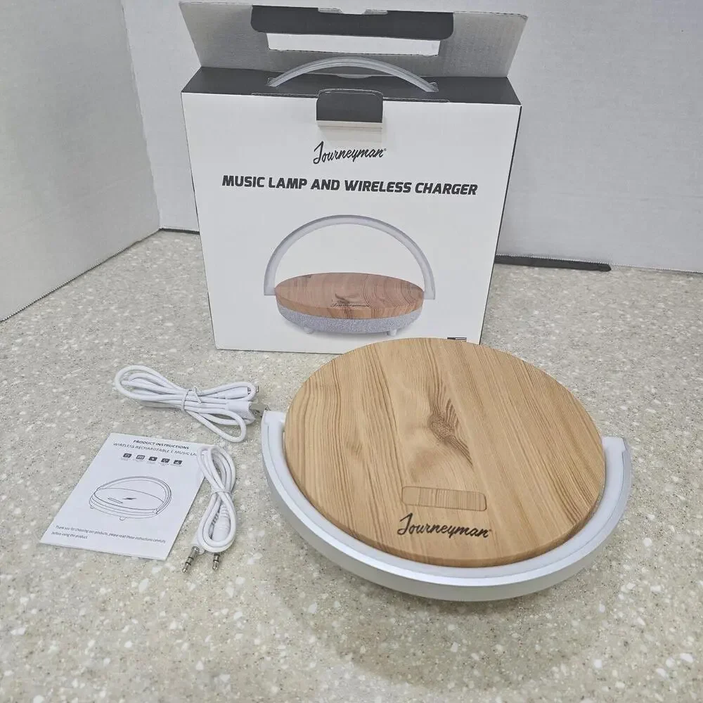 Journeyman Music Table Lamp And Wireless Charger, Touch Bedside Lamp NIB